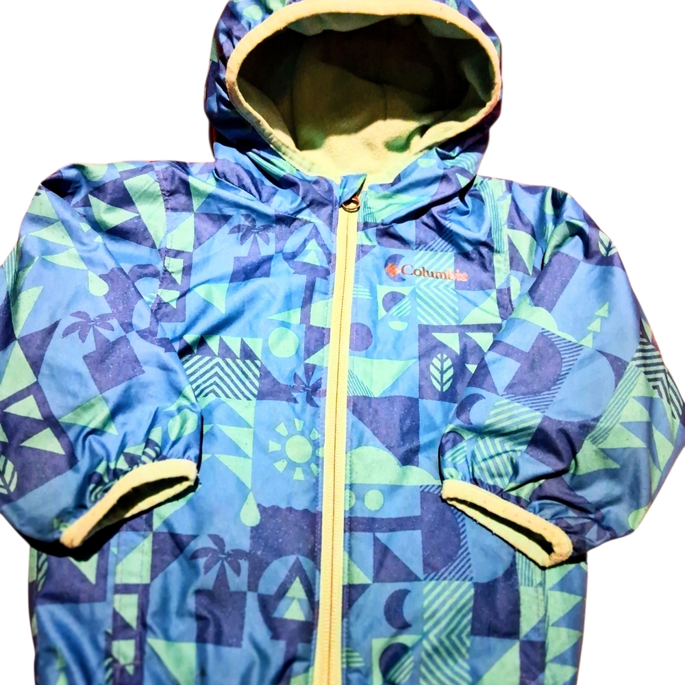 Columbia Toddler Boys Blue/ Teal Fleece-Lined Jacket 12 -18 Months